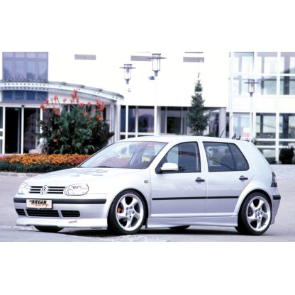 Rieger spoiler pod přední nárazník pro Volkswagen Golf 4 1J 3-dvéř., 5-dvéř., combi, r.v. 10/97-03, plast ABS bez povrchové úpravy