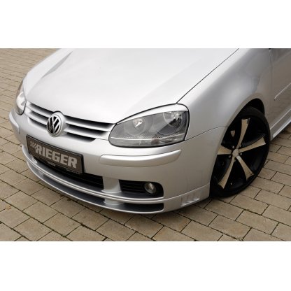 Rieger spoiler pod přední nárazník pro Volkswagen Golf 5 1K 3-dvéř., 5-dvéř., plast ABS bez povrchové úpravy, mimo GTI, s žebrováním