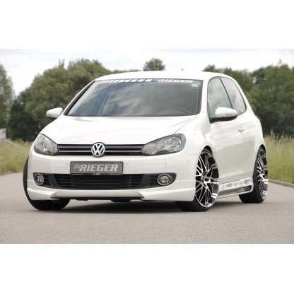 Rieger spoiler pod přední nárazník pro Volkswagen Golf 6 3-dvéř., 5-dvéř., kabriolet, plast ABS bez povrchové úpravy, bez žebrování