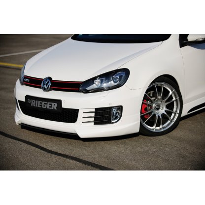 Rieger spoiler pod přední nárazník pro Volkswagen Golf 6 GTD, GTI 3-dvéř., 5-dvéř., kabriolet, plast ABS bez povrchové úpravy, bez žebrování