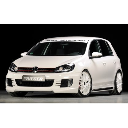 Rieger spoiler pod přední nárazník pro Volkswagen Golf 6 GTD, GTI 3-dvéř., 5-dvéř., kabriolet, plast ABS bez povrchové úpravy, bez žebrování