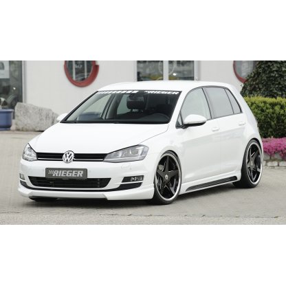 Rieger spoiler pod přední nárazník pro Volkswagen Golf 7 3-dvéř., 5-dvéř. před faceliftem, r.v. 10/12-12/16, plast ABS bez povrchové úpravy, bez žebrování