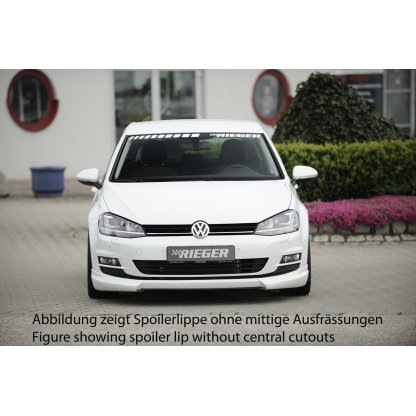 Rieger spoiler pod přední nárazník pro Volkswagen Golf 7 3-dvéř., 5-dvéř. před faceliftem, r.v. 10/12-12/16, plast ABS bez povrchové úpravy, s žebrováním