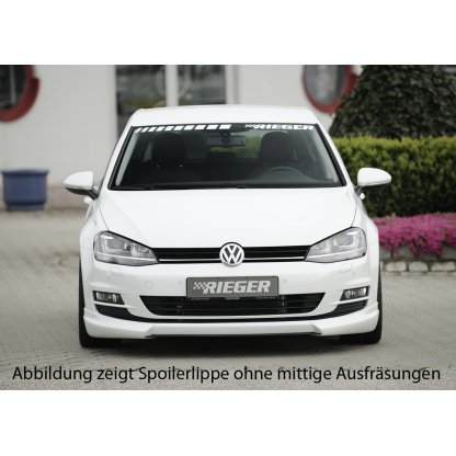 Rieger spoiler pod přední nárazník pro Volkswagen Golf 7 3-dvéř., 5-dvéř. před faceliftem, r.v. 10/12-12/16, plast ABS bez povrchové úpravy, s žebrováním