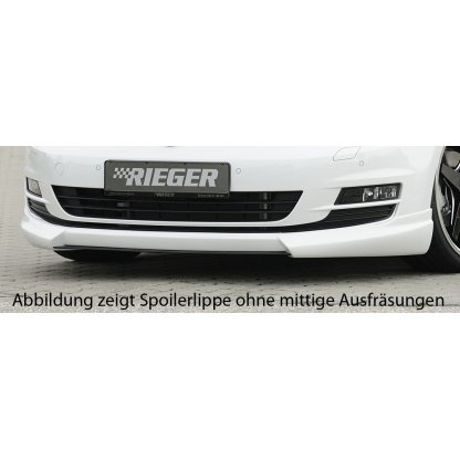 Rieger spoiler pod přední nárazník pro Volkswagen Golf 7 3-dvéř., 5-dvéř. před faceliftem, r.v. 10/12-12/16, plast ABS bez povrchové úpravy, s žebrováním