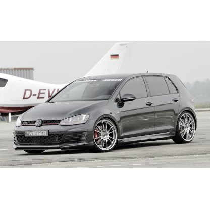 Rieger spoiler pod přední nárazník pro Volkswagen Golf 7 GTD, GTI 3-dvéř., 5-dvéř. před faceliftem, r.v. 04/13-12/16, 06/13-12/16, plast ABS bez povrchové úpravy