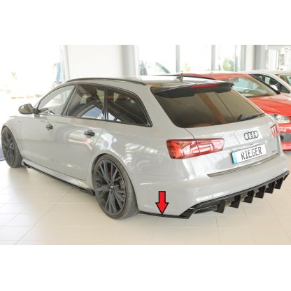 Rieger spoiler pod zadní nárazník na levé straně pro Audi A6 4G, C7 sedan r.v. 09/14-, plast ABS lakovaný do černé lesklé barvy