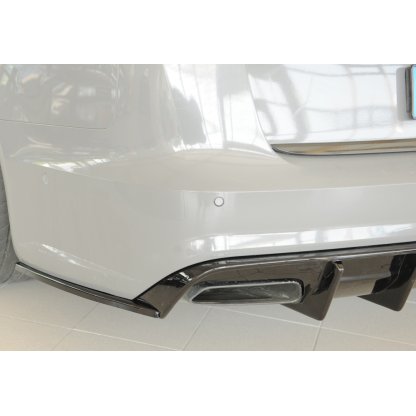 Rieger spoiler pod zadní nárazník na levé straně pro Audi A6 S6 4G, C7 sedan r.v. 09/14-, plast ABS lakovaný do černé lesklé barvy