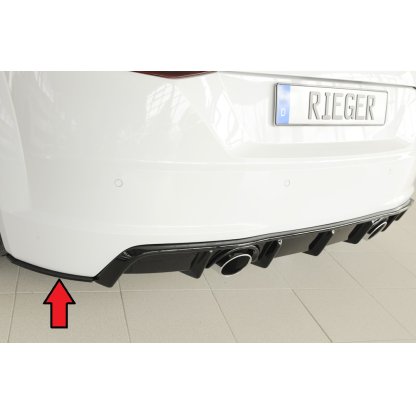 Rieger spoiler pod zadní nárazník na levé straně pro Audi TT 8J-FV, 8S kupé, roadster vč. faceliftu r.v. 07/14-08/18, 09/18-, plast ABS bez povrchové úpravy