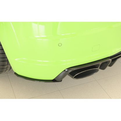 Rieger spoiler pod zadní nárazník na levé straně pro Audi TT RS 8J, 8J1-FV, 8S kupé, roadster před faceliftem r.v. 05/16-08/18, plast ABS bez povrchové úpravy