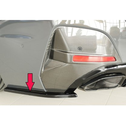 Rieger spoiler pod zadní nárazník na levé straně pro BMW i4 M G26 gran coupe (5-dvéř.) r.v. 11/21-, plast ABS lakovaný do černé lesklé barvy