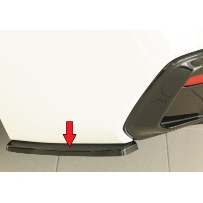 Rieger spoiler pod zadní nárazník na levé straně pro BMW řada 1 F21 sedan / 2-dvéř. r.v. 05/2015-, plast ABS lakovaný do černé lesklé barvy