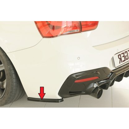 Rieger spoiler pod zadní nárazník na levé straně pro BMW řada 1 F21 sedan / 2-dvéř. r.v. 05/2015-, plast ABS lakovaný do černé lesklé barvy