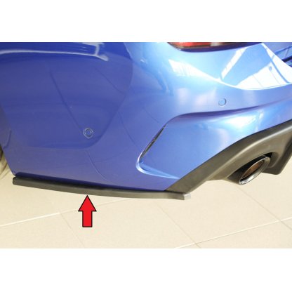 Rieger spoiler pod zadní nárazník na levé straně pro BMW řada 3 G20 sedan r.v. 03/19-, plast ABS bez povrchové úpravy