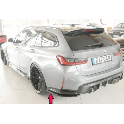 Rieger spoiler pod zadní nárazník na levé straně pro BMW Řada 3 G80 M3 CS G34MKS sedan r.v. 01/23-, plast ABS bez povrchové úpravy