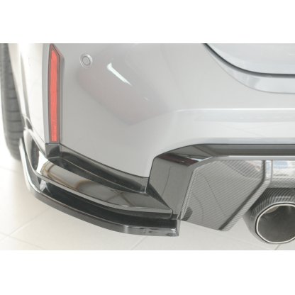Rieger spoiler pod zadní nárazník na levé straně pro BMW Řada 3 G80 M3 CS G34MKS sedan r.v. 01/23-, plast ABS lakovaný do černé lesklé barvy