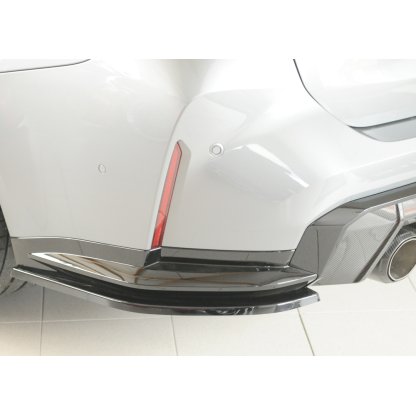 Rieger spoiler pod zadní nárazník na levé straně pro BMW Řada 3 G80 M3 CS G34MKS sedan r.v. 01/23-, plast ABS lakovaný do černé lesklé barvy