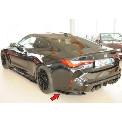 Rieger spoiler pod zadní nárazník na levé straně pro BMW Řada 4 G82 M4 CSL G34MKS kupé r.v. 07/22-, plast ABS lakovaný do černé lesklé barvy