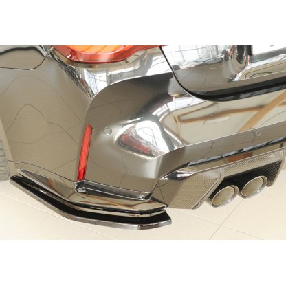 Rieger spoiler pod zadní nárazník na levé straně pro BMW Řada 4 G82 M4 CSL G34MKS kupé r.v. 07/22-, plast ABS lakovaný do černé lesklé barvy