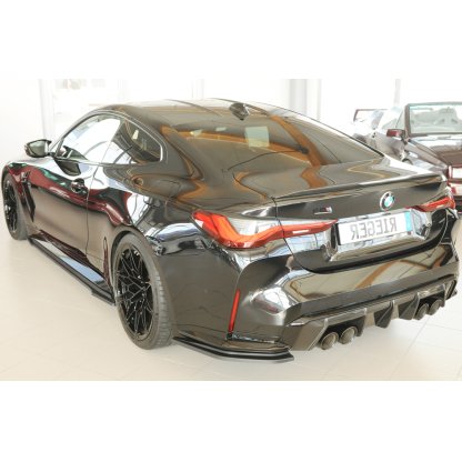 Rieger spoiler pod zadní nárazník na levé straně pro BMW řada 4 G83 M4 kabriolet r.v. 06/21-, plast ABS bez povrchové úpravy