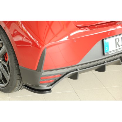Rieger spoiler pod zadní nárazník na levé straně pro Hyundai i20 N BC3 5-dvéř. (hatchback) r.v. 04/21-, plast ABS lakovaný do černé lesklé barvy