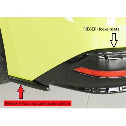 Rieger spoiler pod zadní nárazník na levé straně pro Škoda Enyaq iV RS SUV (5AZ) r.v. 07/21-, plast ABS lakovaný do černé lesklé barvy