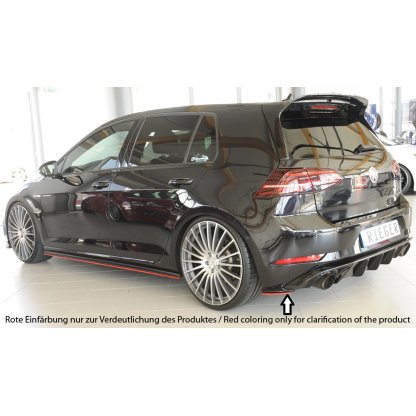 Rieger spoiler pod zadní nárazník na levé straně pro Volkswagen Golf 7 GTI 3-dvéř., 5-dvéř. po faceliftu r.v. 02/17-, plast ABS bez povrchové úpravy