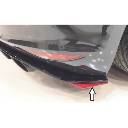 Rieger spoiler pod zadní nárazník na levé straně pro Volkswagen Golf 7 GTI Clubsport 3-dvéř., 5-dvéř. r.v. 02/16-, plast ABS bez povrchové úpravy