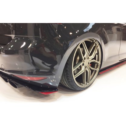 Rieger spoiler pod zadní nárazník na levé straně pro Volkswagen Golf 7 GTI Clubsport 3-dvéř., 5-dvéř. r.v. 02/16-, plast ABS bez povrchové úpravy