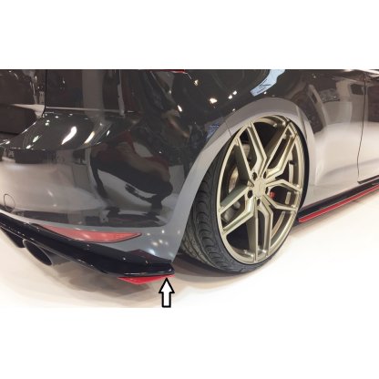 Rieger spoiler pod zadní nárazník na levé straně pro Volkswagen Golf 7 GTI Clubsport 3-dvéř., 5-dvéř. r.v. 02/16-, plast ABS bez povrchové úpravy