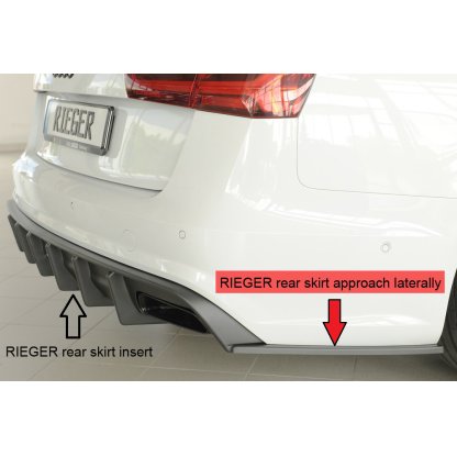 Rieger spoiler pod zadní nárazník na pravé straně pro Audi A6 4G, C7 sedan r.v. 09/14-, plast ABS bez povrchové úpravy