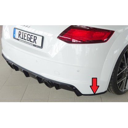 Rieger spoiler pod zadní nárazník na pravé straně pro Audi TT 8J-FV, 8S kupé, roadster vč. faceliftu r.v. 07/14-08/18, 09/18-, plast ABS bez povrchové úpravy