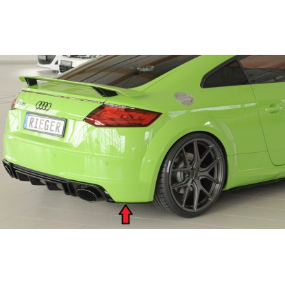 Rieger spoiler pod zadní nárazník na pravé straně pro Audi TT RS 8J, 8J1-FV, 8S kupé, roadster před faceliftem r.v. 05/16-08/18, plast ABS bez povrchové úpravy