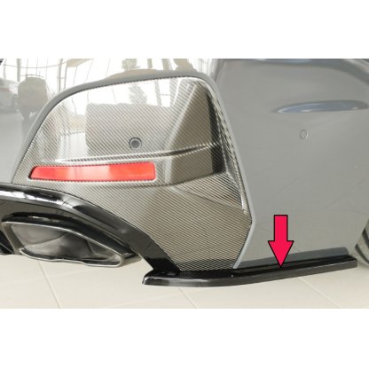 Rieger spoiler pod zadní nárazník na pravé straně pro BMW i4 M G26 gran coupe (5-dvéř.) r.v. 11/21-, plast ABS lakovaný do černé lesklé barvy