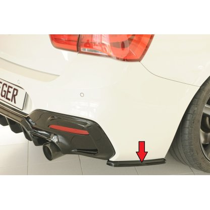 Rieger spoiler pod zadní nárazník na pravé straně pro BMW řada 1 F21 sedan / 2-dvéř. r.v. 05/2015-, plast ABS lakovaný do černé lesklé barvy
