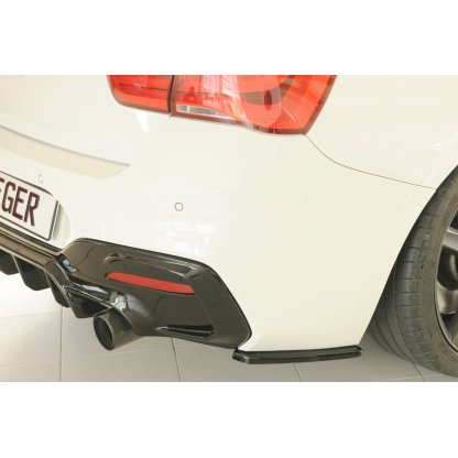 Rieger spoiler pod zadní nárazník na pravé straně pro BMW řada 1 F21 sedan / 2-dvéř. r.v. 05/2015-, plast ABS lakovaný do černé lesklé barvy
