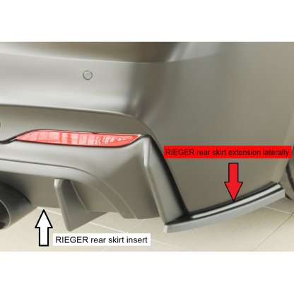 Rieger spoiler pod zadní nárazník na pravé straně pro BMW řada 2 F23 kabriolet r.v. 07/17-, plast ABS bez povrchové úpravy