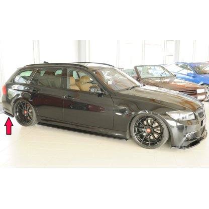 Rieger spoiler pod zadní nárazník na pravé straně pro BMW řada 3 E91 touring r.v. 09/08-, plast ABS lakovaný do černé lesklé barvy