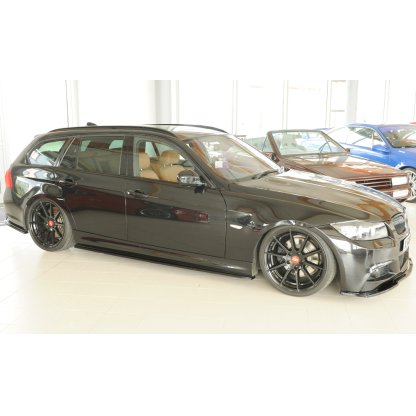 Rieger spoiler pod zadní nárazník na pravé straně pro BMW řada 3 E91 touring r.v. 09/08-, plast ABS lakovaný do černé lesklé barvy