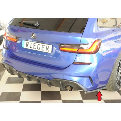Rieger spoiler pod zadní nárazník na pravé straně pro BMW řada 3 G20 sedan r.v. 03/19-, plast ABS bez povrchové úpravy