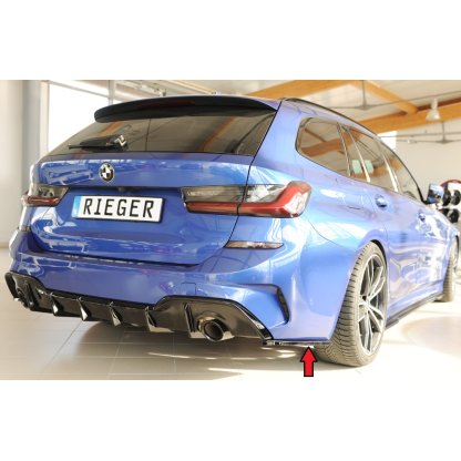 Rieger spoiler pod zadní nárazník na pravé straně pro BMW řada 3 G20 sedan r.v. 03/19-, plast ABS lakovaný do černé lesklé barvy