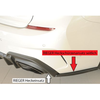 Rieger spoiler pod zadní nárazník na pravé straně pro BMW řada 3 G21 touring r.v. 03/19-06/22, plast ABS bez povrchové úpravy
