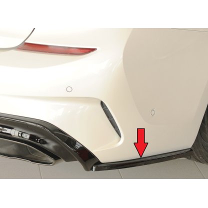 Rieger spoiler pod zadní nárazník na pravé straně pro BMW řada 3 G21 touring r.v. 03/19-06/22, plast ABS lakovaný do černé lesklé barvy