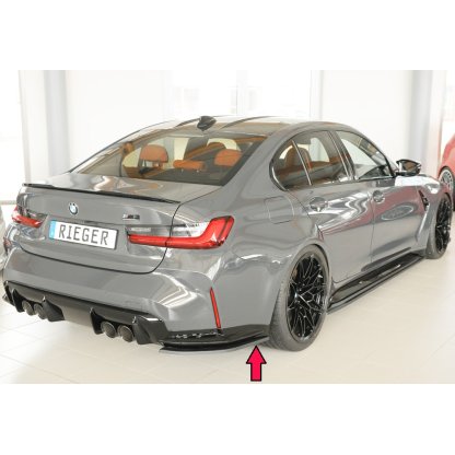 Rieger spoiler pod zadní nárazník na pravé straně pro BMW Řada 3 G80 M3 CS G34MKS sedan r.v. 01/23-, plast ABS bez povrchové úpravy