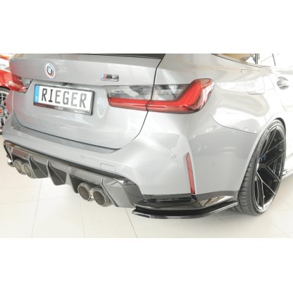 Rieger spoiler pod zadní nárazník na pravé straně pro BMW řada 3 G81 M3 touring r.v. 07/22-, plast ABS lakovaný do černé lesklé barvy