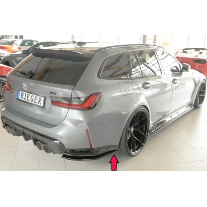 Rieger spoiler pod zadní nárazník na pravé straně pro BMW řada 3 G81 M3 touring r.v. 07/22-, plast ABS lakovaný do černé lesklé barvy