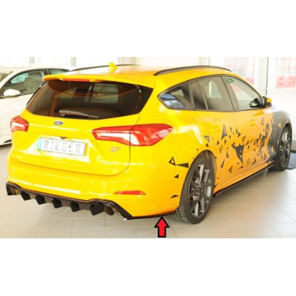 Rieger spoiler pod zadní nárazník na pravé straně pro Ford Focus 4 DEH 5-dvéř. (combi) r.v. 09/18-, plast ABS bez povrchové úpravy