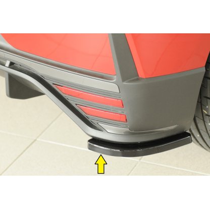 Rieger spoiler pod zadní nárazník na pravé straně pro Hyundai i20 N-Performance BC3 5-dvéř. (hatchback) r.v. 04/21-, plast ABS lakovaný do černé lesklé barvy