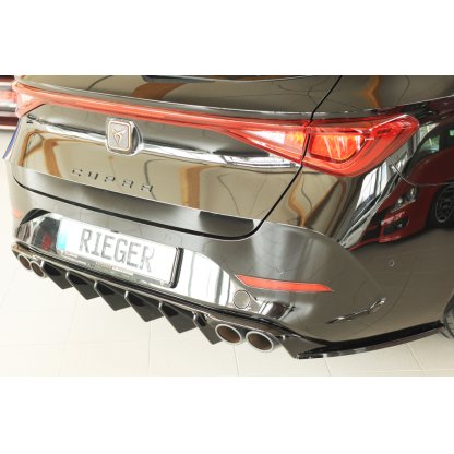 Rieger spoiler pod zadní nárazník na pravé straně pro Seat Leon KL 5-dvéř. (ST/sportstourer) r.v. 09/20-, plast ABS lakovaný do černé lesklé barvy