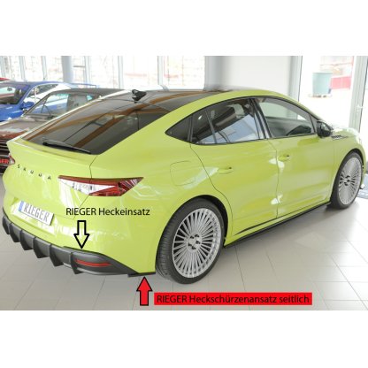 Rieger spoiler pod zadní nárazník na pravé straně pro Škoda Enyaq iV RS SUV (5AZ) r.v. 07/21-, plast ABS bez povrchové úpravy
